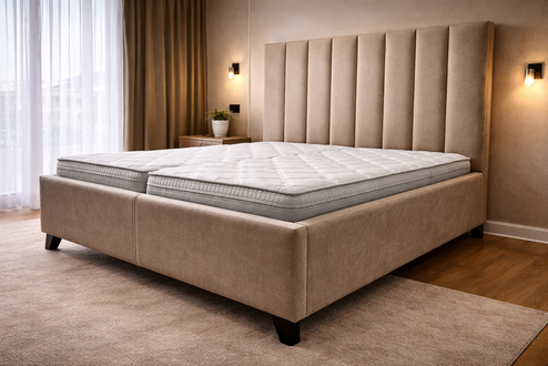 Čalúnená posteľ ISABELLE s výškou čela 125 alebo 135 cm