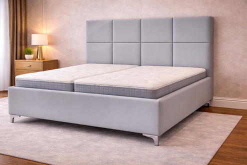 Čalúnená posteľ s úložným priestorom  s výškou čela 145 cm /180x200