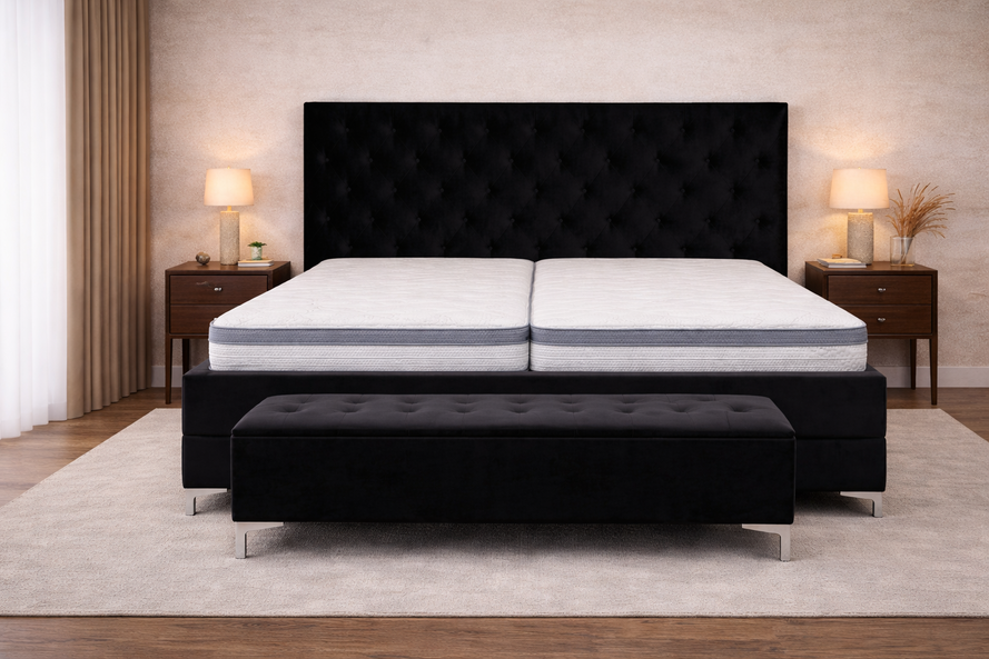 Čalúnená posteľ Kontinentálna s výškou čela 160cm/180x200 cm