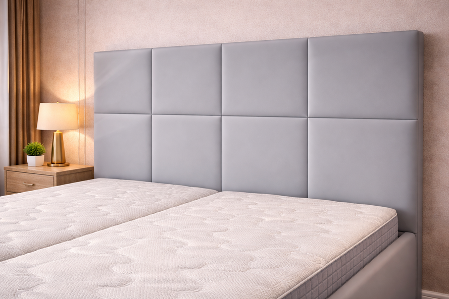 Čalúnená posteľ s úložným priestorom  s výškou čela 145 cm /180x200