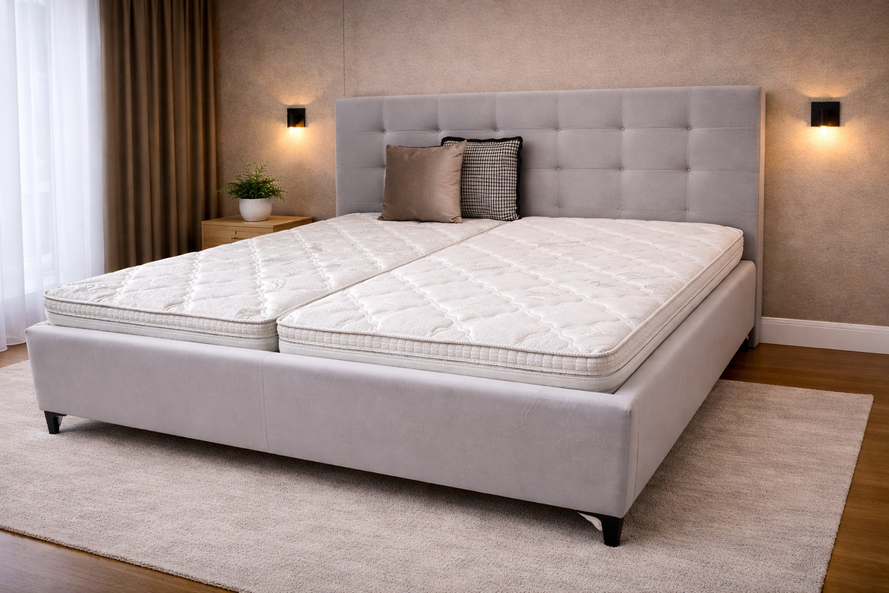 Čalúnená posteľ SENARO VERTICAL s výškou čela 145 alebo 155 cm