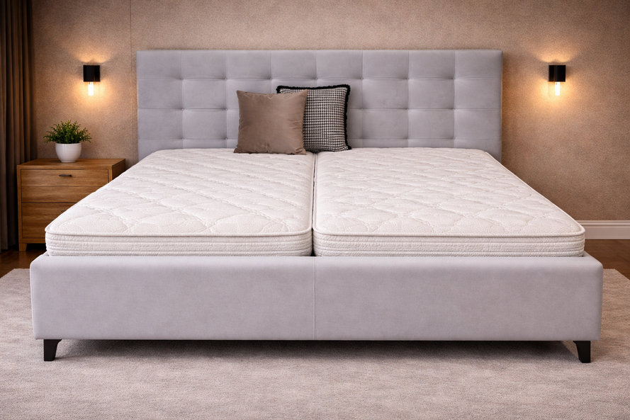 Čalúnená posteľ SENARO VERTICAL s výškou čela 145 alebo 155 cm