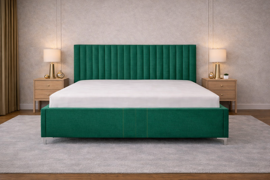 Čalúnená posteľ SENARO VERTICAL SLIM s výškou čela 145 alebo 155 cm